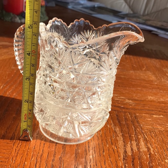 Cut Glass Creamer - Picture 2 of 4
